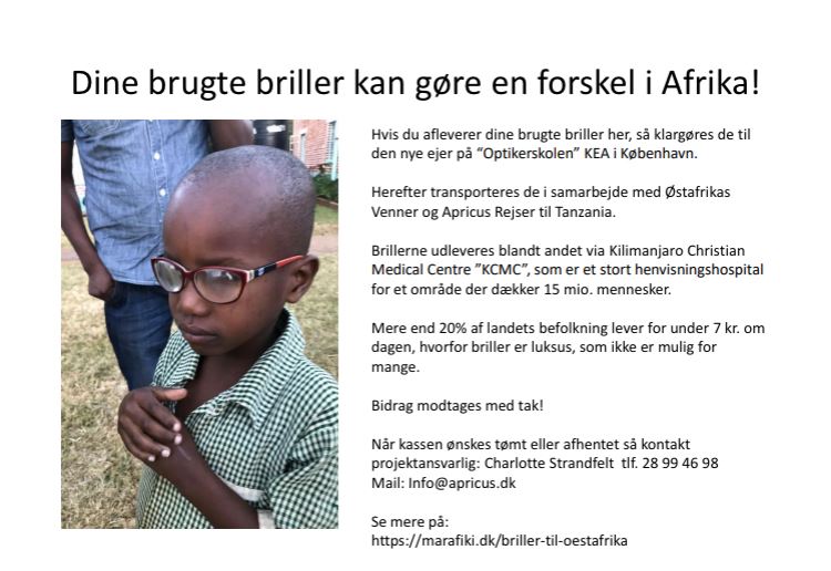 klassisk Traktor forskellige Dine gamle briller hjemme, kan gøre en stor forskel i Afrika! - Bedre syn  til Afrika